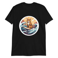 Thumbnail for Ukiyo-e Surf Cat: Feline Wave Rider T-Shirt