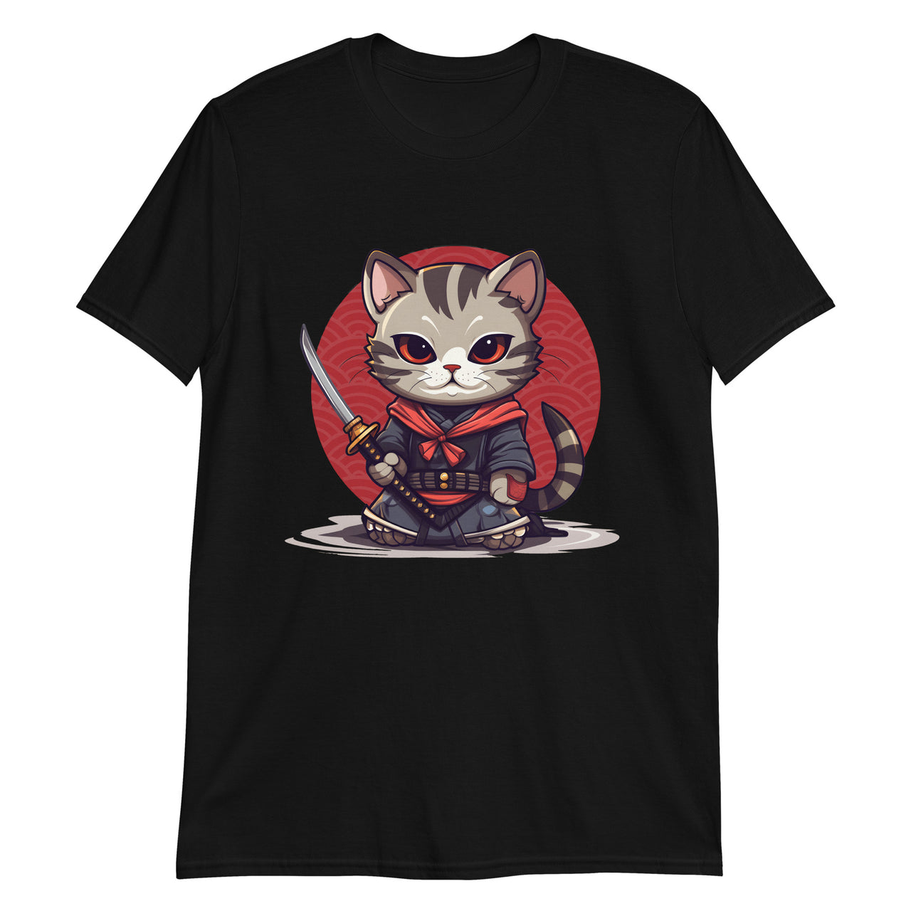 Samurai Cat: Feline Warrior with Katana T-Shirt