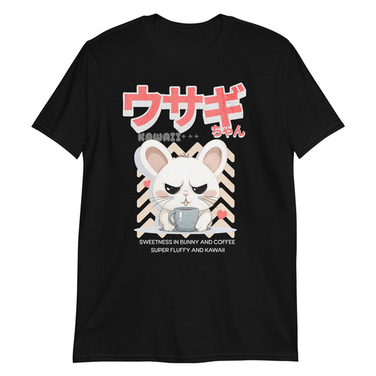 Usagi Chan Kawaii Cute Bunny and Coffee T-Shirt