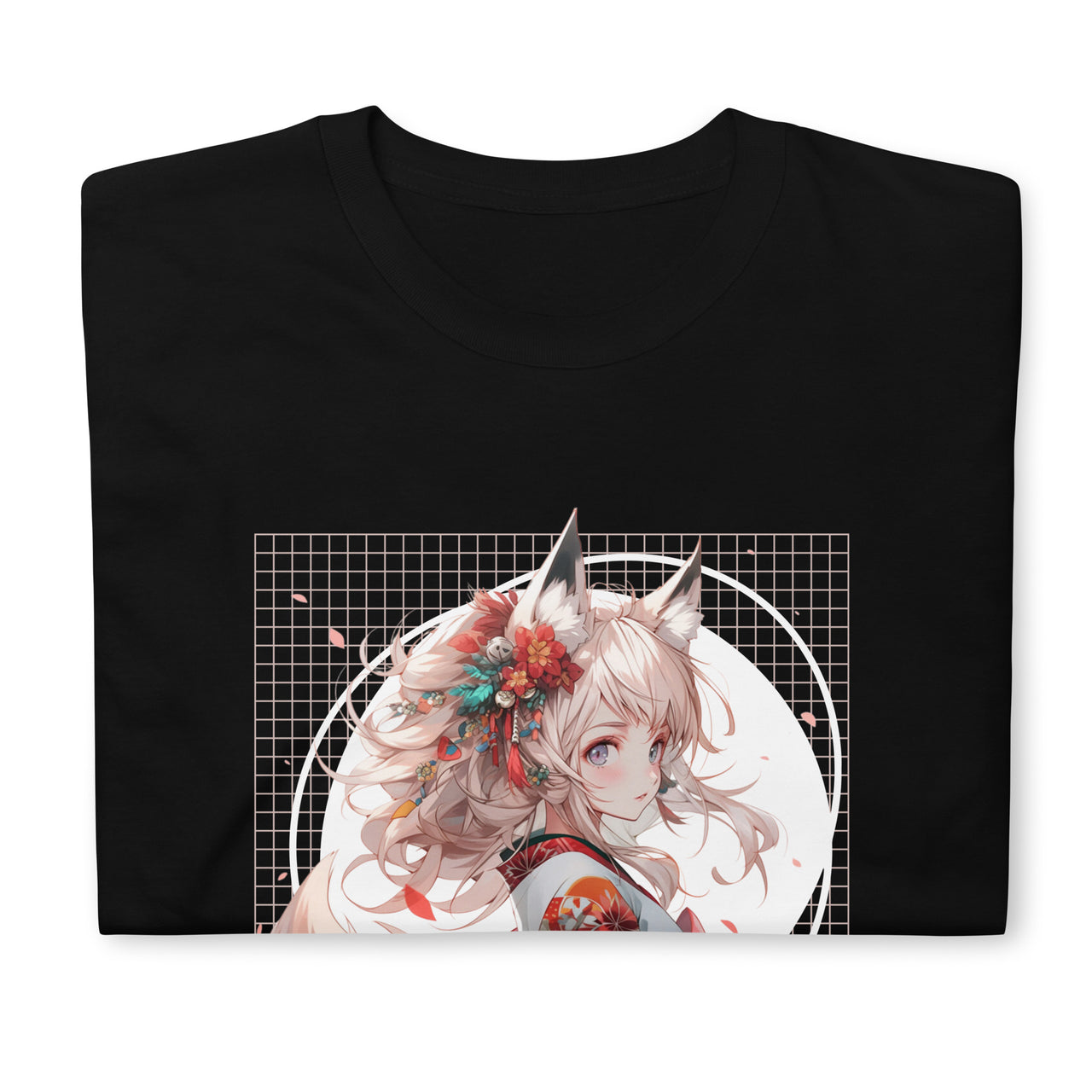 Anime Kitsune Girl: Kimono Glam T-Shirt