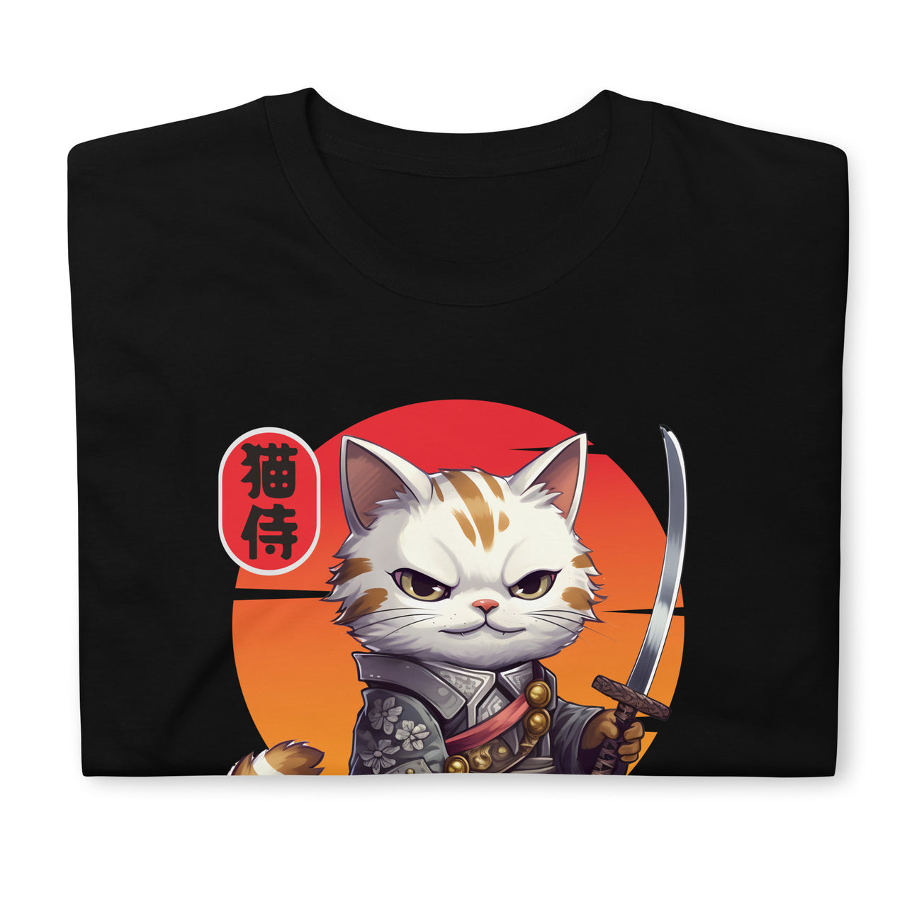 Japanese Samurai Cat Warrior T-Shirt