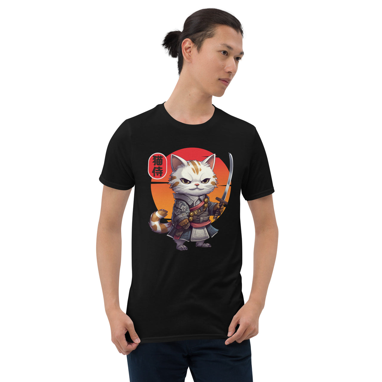 Japanese Samurai Cat Warrior T-Shirt