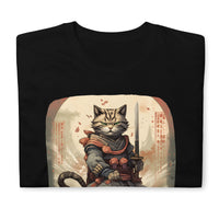 Thumbnail for Sumi-e Samurai Japanese Cat Standoff T-Shirt