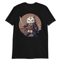 Thumbnail for Kawaii Japanese Samurai Cat Stare T-Shirt