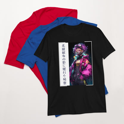 Gritty Tokyo Cyberpunk Anime Girl T-Shirt