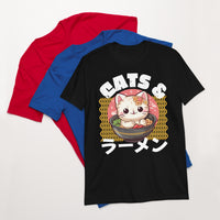 Thumbnail for Cats and Ramen Japanese Aesthetic Kawaii T-Shirt