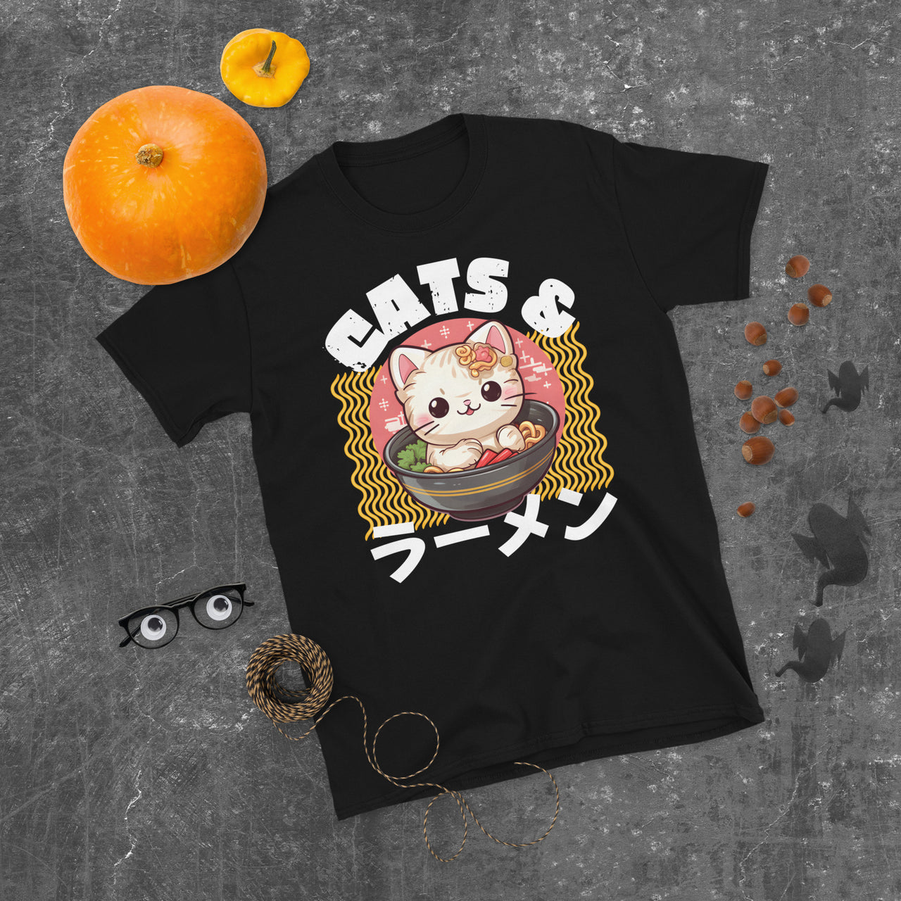 Cats and Ramen Japanese Aesthetic Kawaii T-Shirt