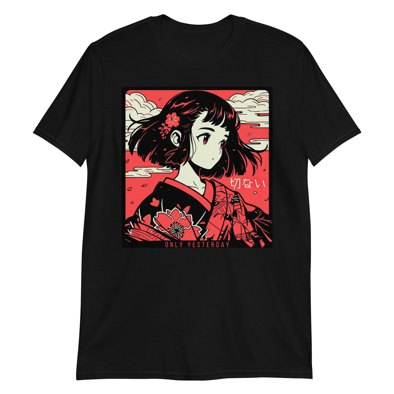 Setsunai Kimono Girl in Anime Style T-Shirt