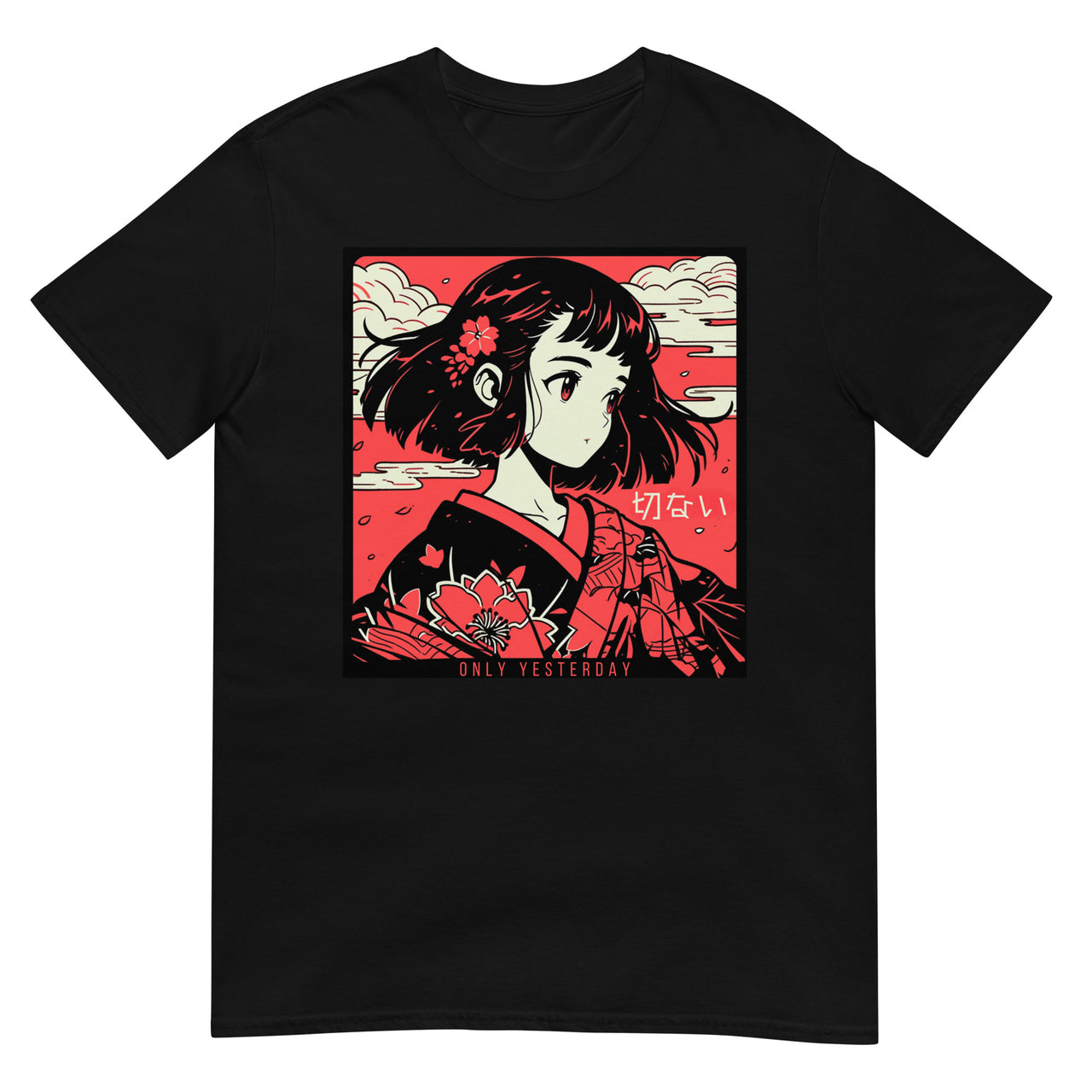 Setsunai Kimono Girl in Anime Style T-Shirt