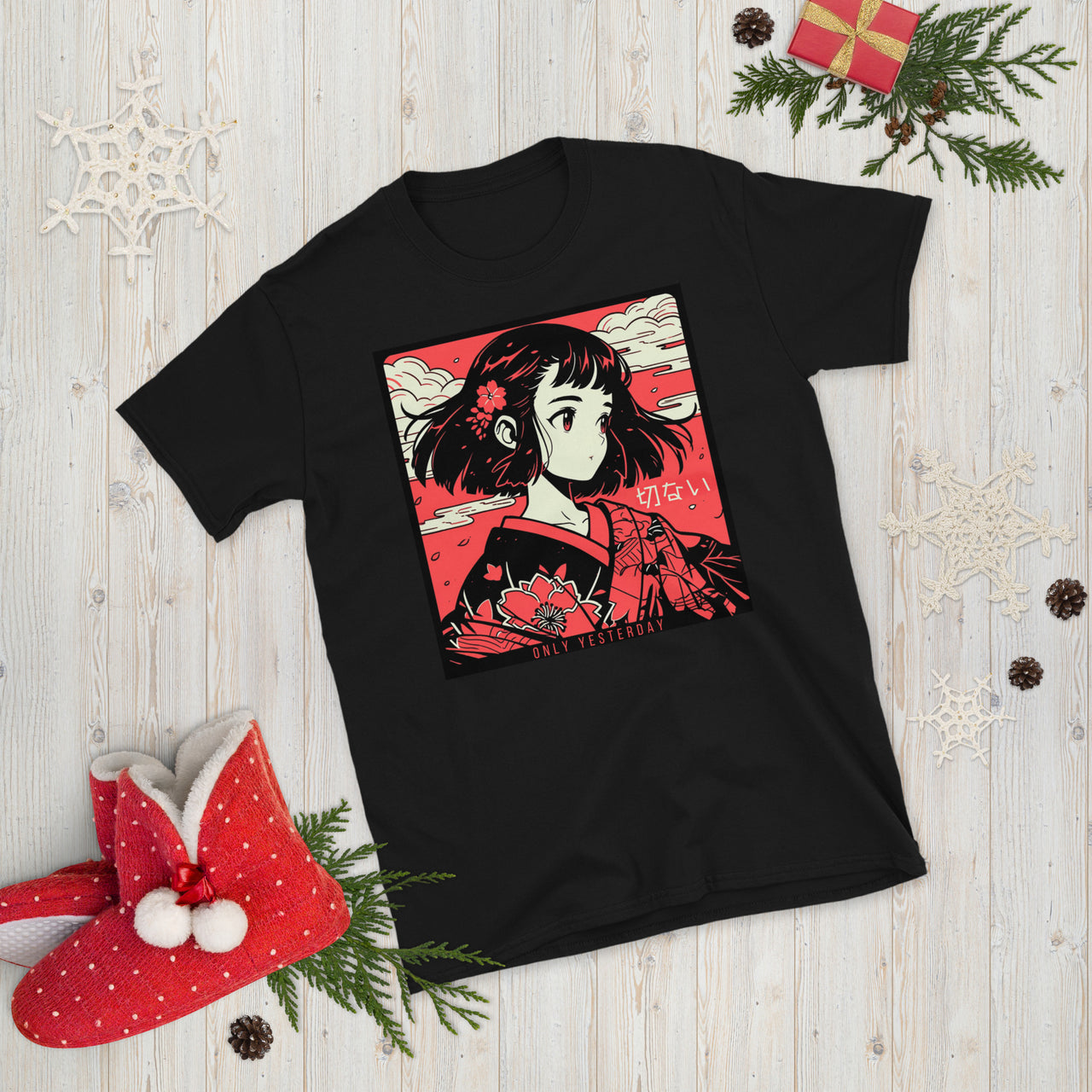 Setsunai Kimono Girl in Anime Style T-Shirt