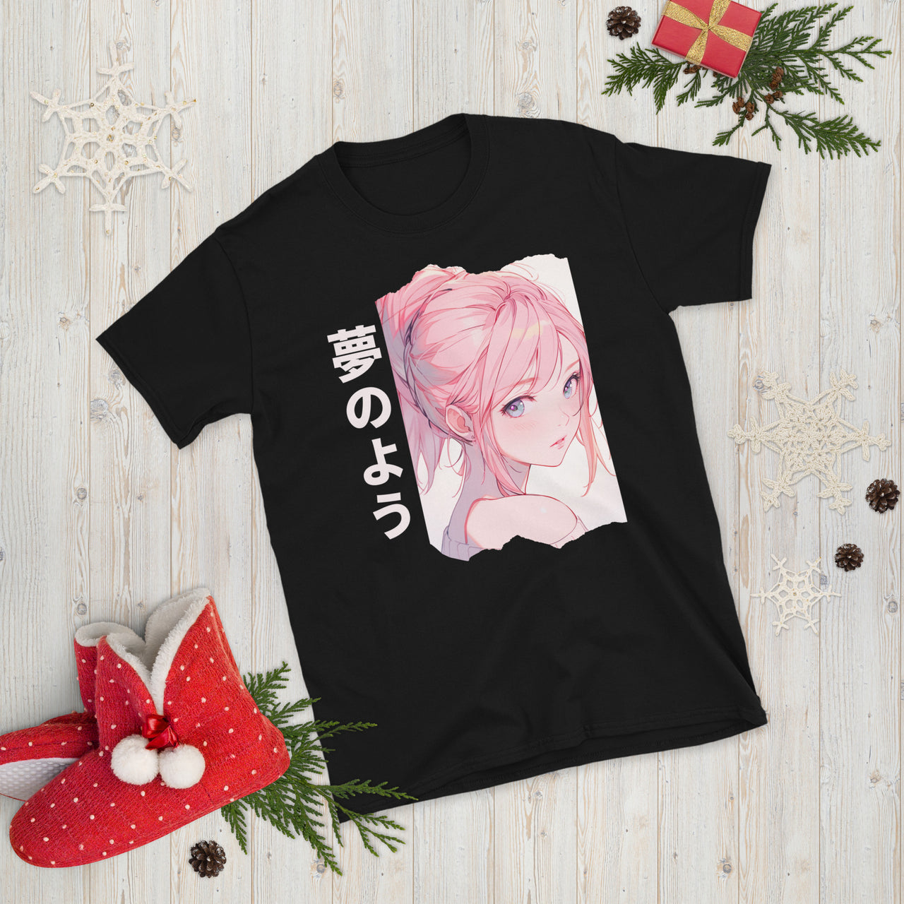 Dreamy Anime Girl with Pink Hair T-Shirt
