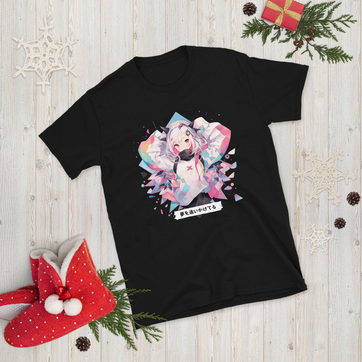 Chasing Dreams Geometric Anime T-Shirt