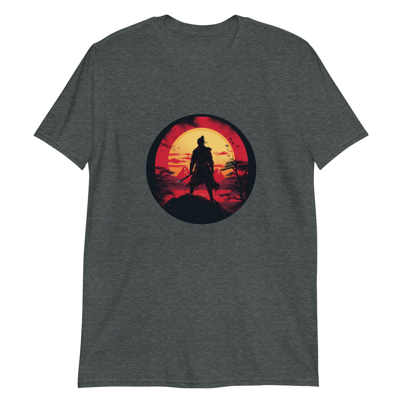 Lone Samurai Stares into the Rising Sun Unisex Japanese-Inspired Shirt