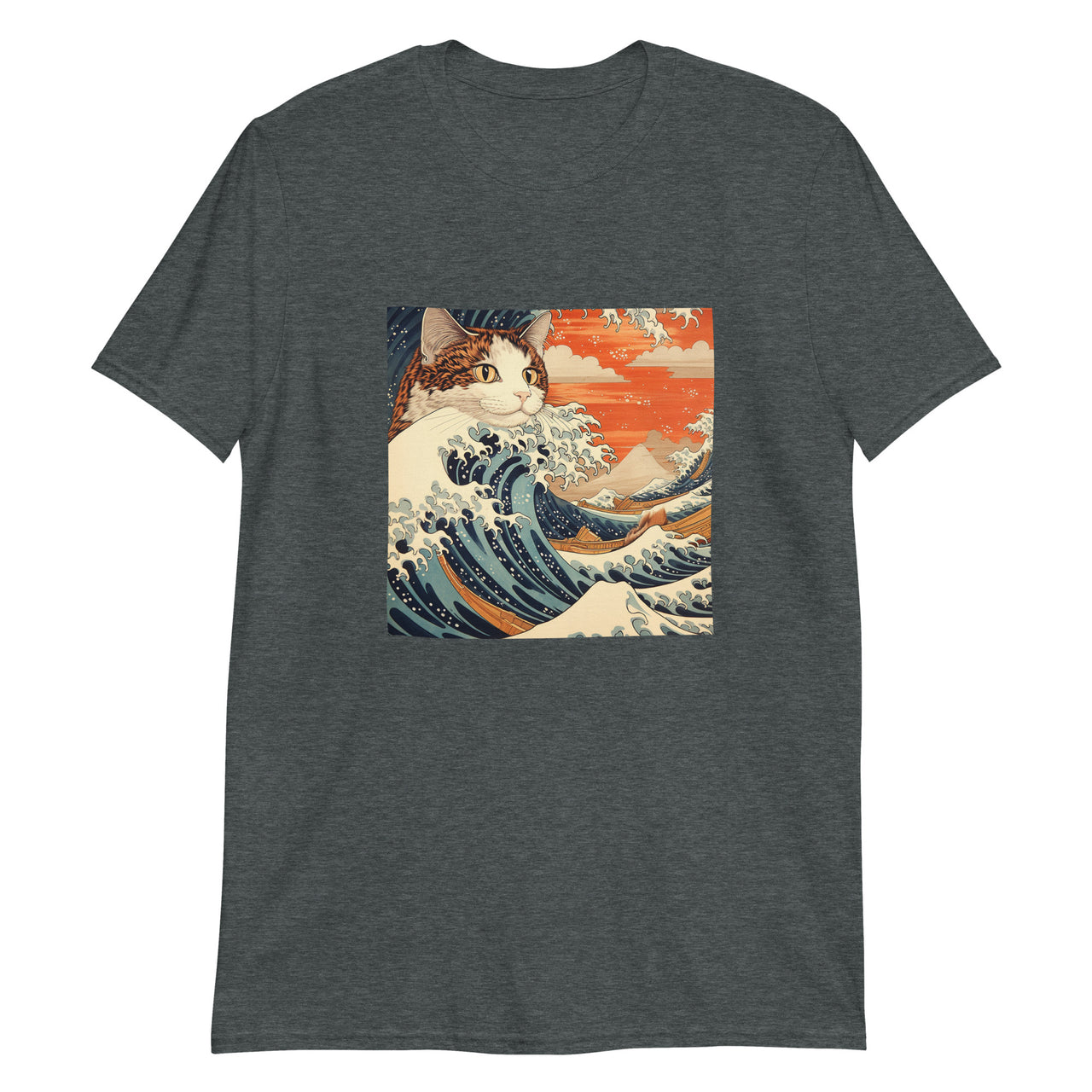 Ukiyo-e Cats Riding the Great Wave T-Shirt