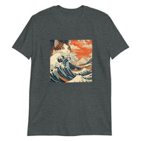 Thumbnail for Ukiyo-e Cats Riding the Great Wave T-Shirt