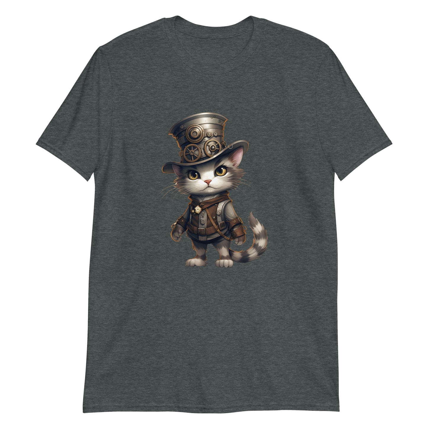 Steampunk Anime Cat Gear Up T-Shirt