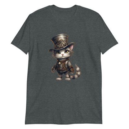 Steampunk Anime Cat Gear Up T-Shirt