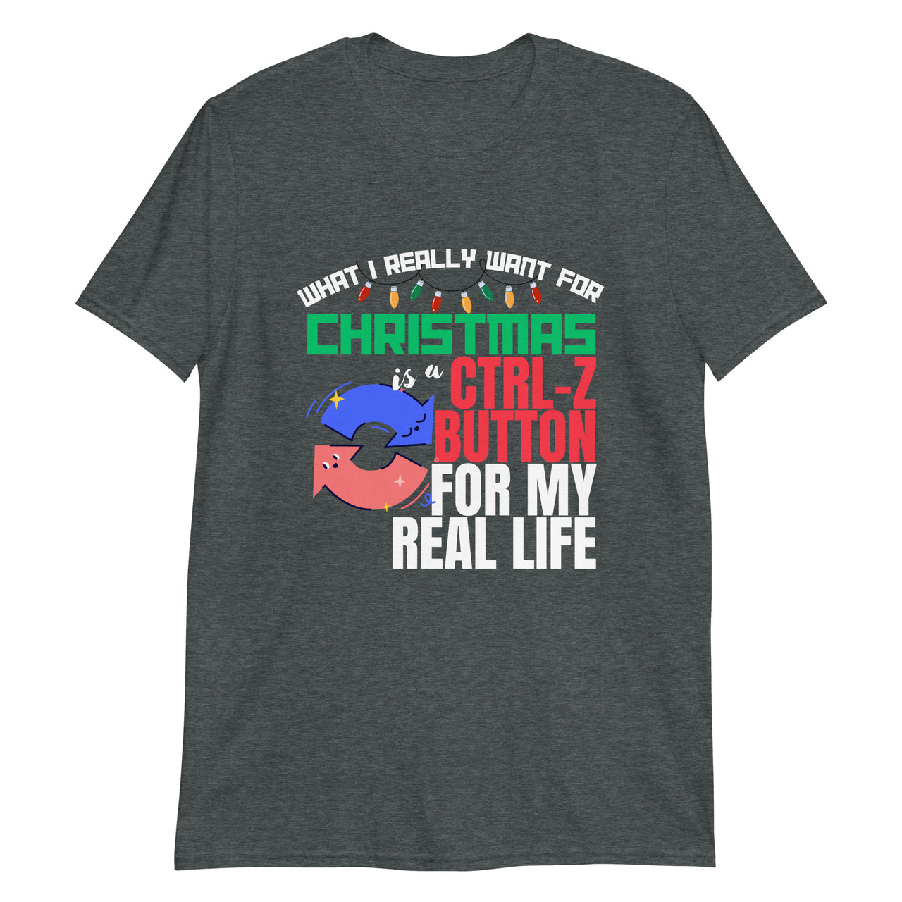 Christmas Laughs Control-Z Button Humor T-Shirt