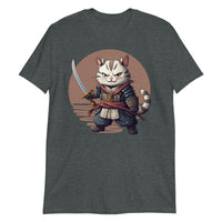 Thumbnail for Kawaii Japanese Samurai Cat Stare T-Shirt