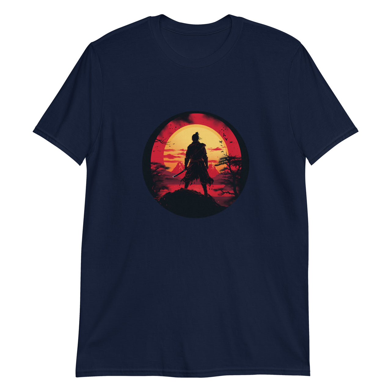 Lone Samurai Stares into the Rising Sun Unisex Japanese-Inspired Shirt