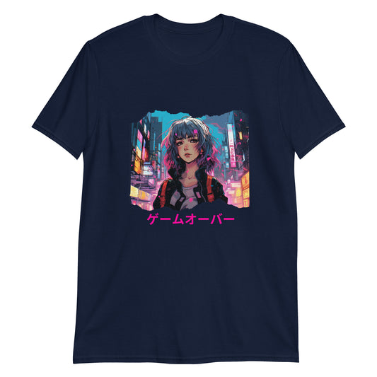 Cyberpunk Anime Game Over T-Shirt