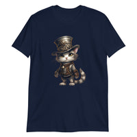 Thumbnail for Steampunk Anime Cat Gear Up T-Shirt