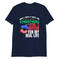 Christmas Laughs Control-Z Button Humor T-Shirt