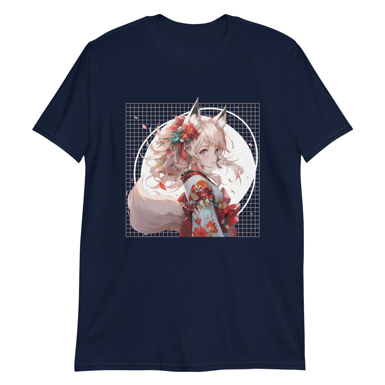 Anime Kitsune Girl: Kimono Glam T-Shirt