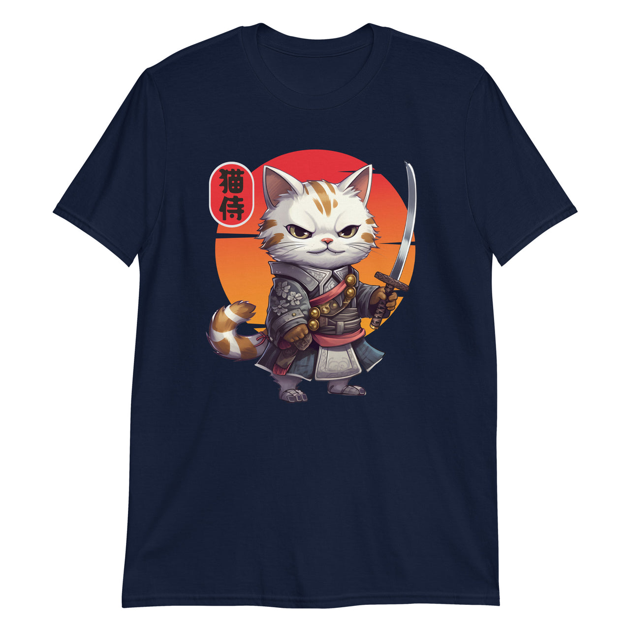 Japanese Samurai Cat Warrior T-Shirt