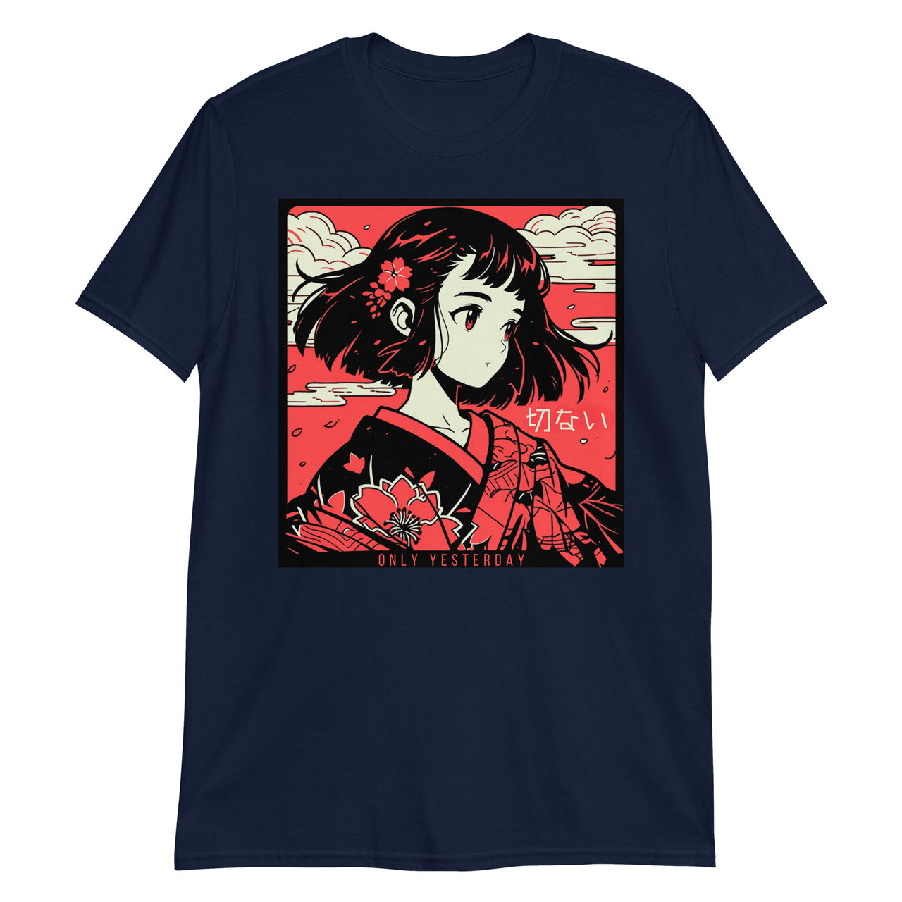 Setsunai Kimono Girl in Anime Style T-Shirt