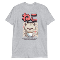 Thumbnail for Neko Coffee: Angry but Kawaii T-Shirt