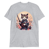 Thumbnail for Japanese Anime Samurai Cat in Kimono T-Shirt