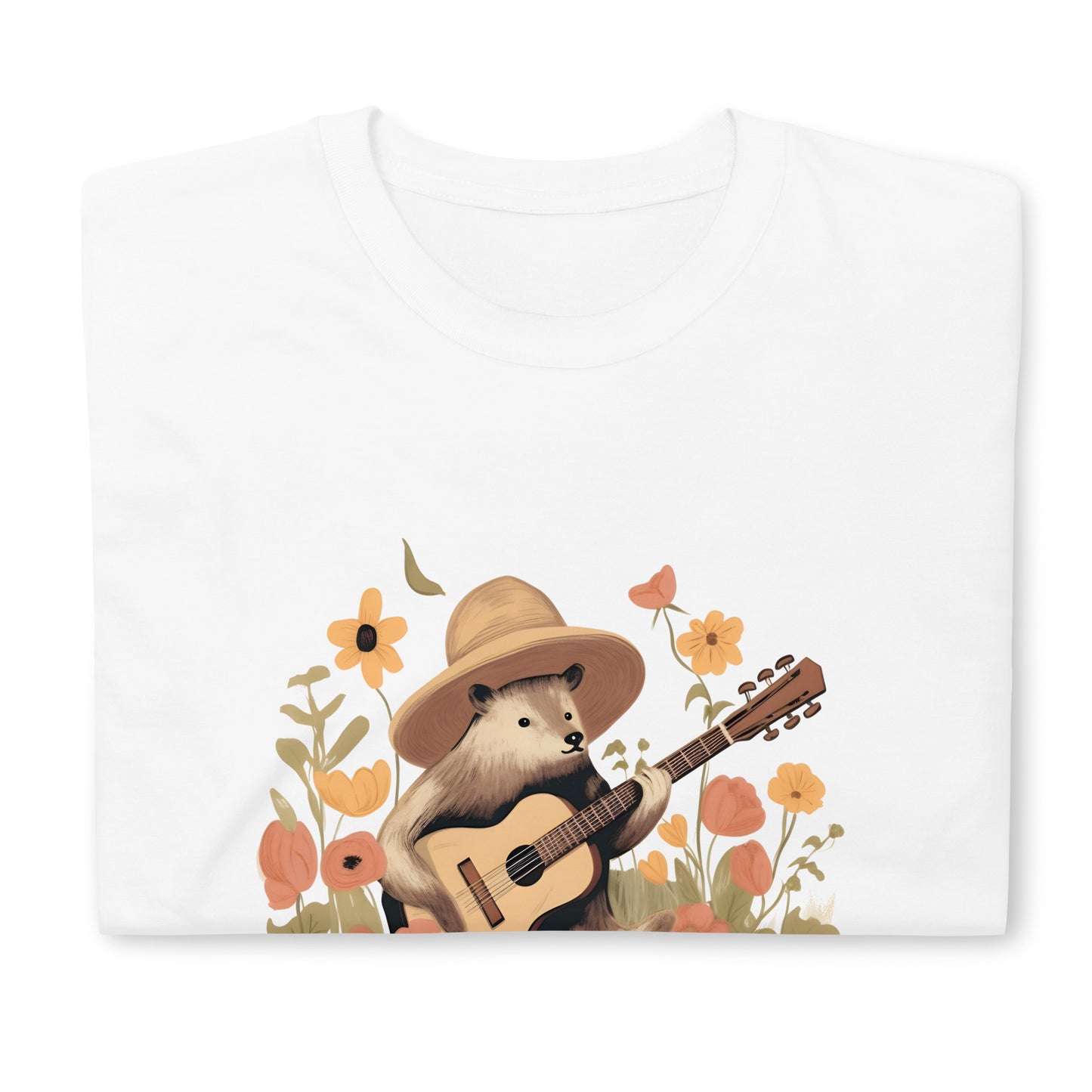 Strumming Bear in Bloom T-Shirt