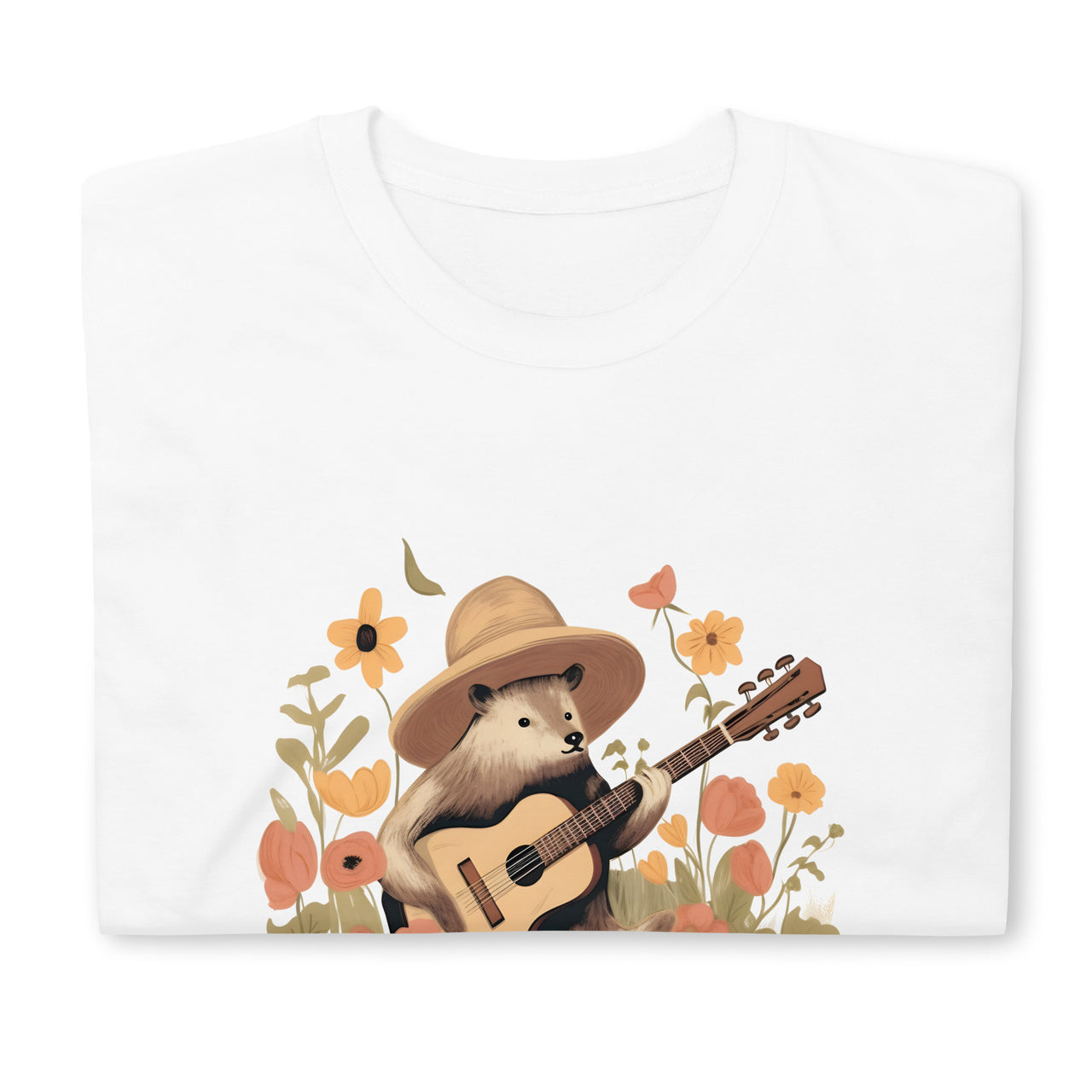 Strumming Bear in Bloom T-Shirt