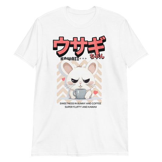 Usagi Chan Kawaii Cute Bunny and Coffee T-Shirt