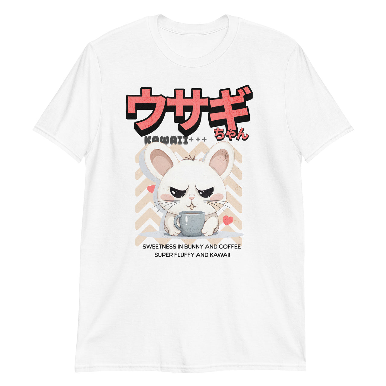 Usagi Chan Kawaii Cute Bunny and Coffee T-Shirt