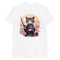 Thumbnail for Japanese Anime Samurai Cat in Kimono T-Shirt