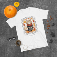 Thumbnail for Nice Weather Cat Enjoying Autumn Leaves T-Shirt