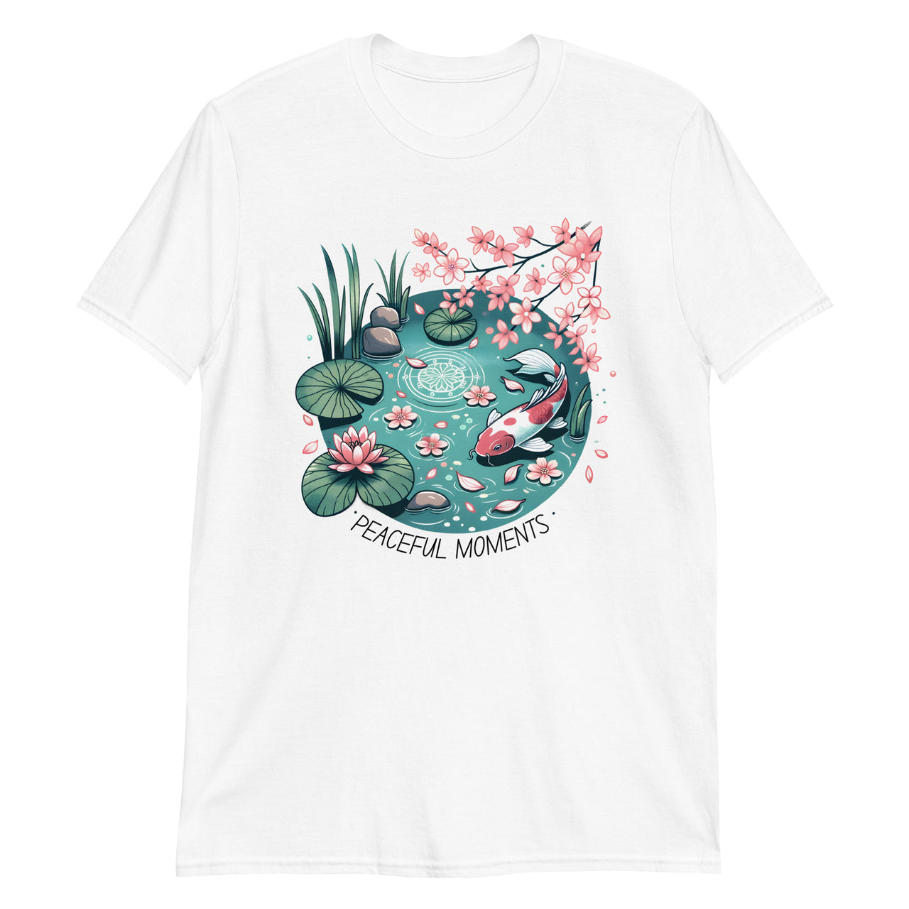 Peaceful Moments Japanese Koi Scene T-Shirt