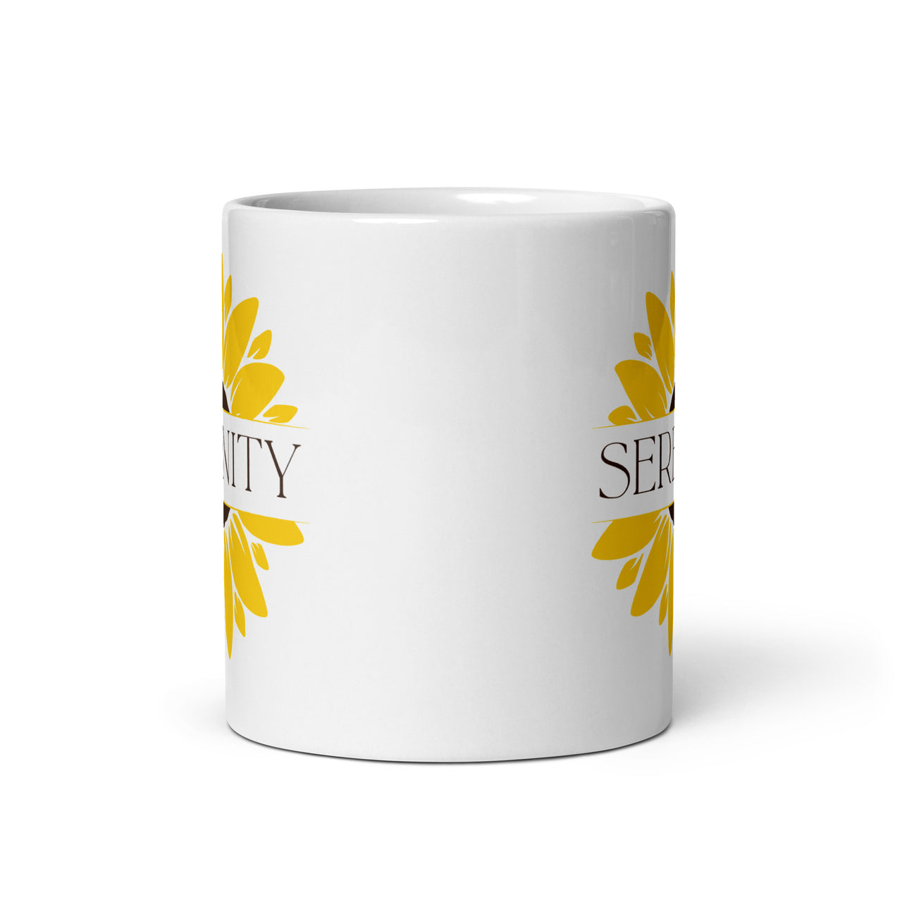 Serenity Sunflower White Mug