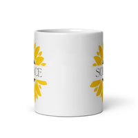 Thumbnail for Solace Sunflower: A Bloom of Comfort White Mug