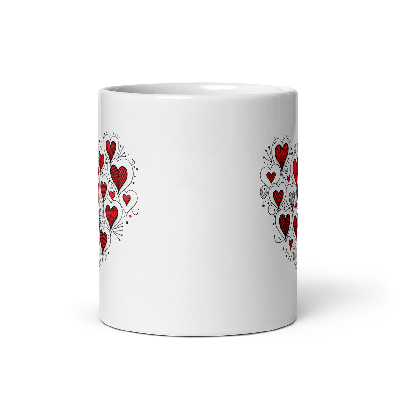 Hearts within Heart: Unfold Love White Mug