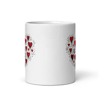 Hearts within Heart: Unfold Love White Mug