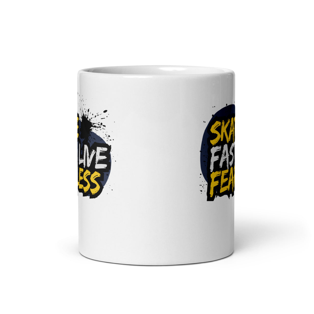 Skate Fast, Live Fearless: Street Art White Mug