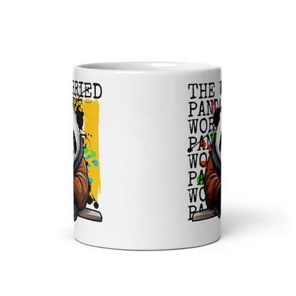 The Worried Panda: Cuteness with Edge White Mug