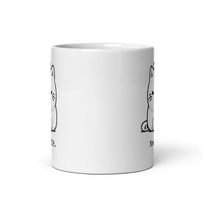 Fickle Feline: Pet Me, Now Stop Cat White Mug
