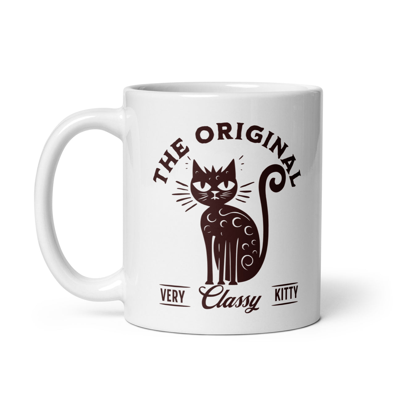 Original Very Classy Kitty Elegant Cat White Mug