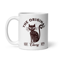 Thumbnail for Original Very Classy Kitty Elegant Cat White Mug