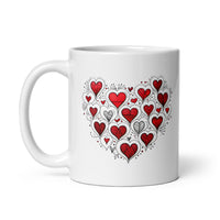 Hearts within Heart: Unfold Love White Mug