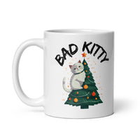 Thumbnail for Bad Cat Kitty Christmas Chaos White Mug